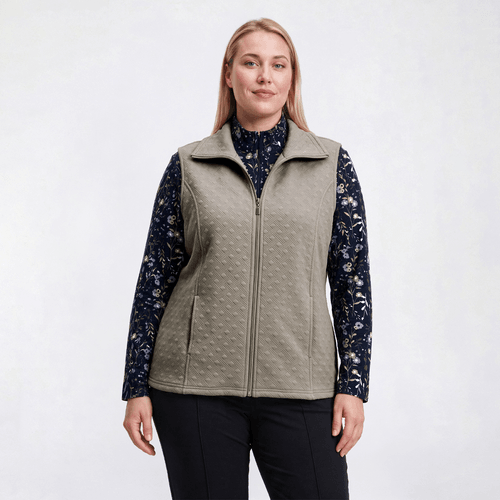 Plus Size Hasting & Smith Solid Quilted Vest alternate view